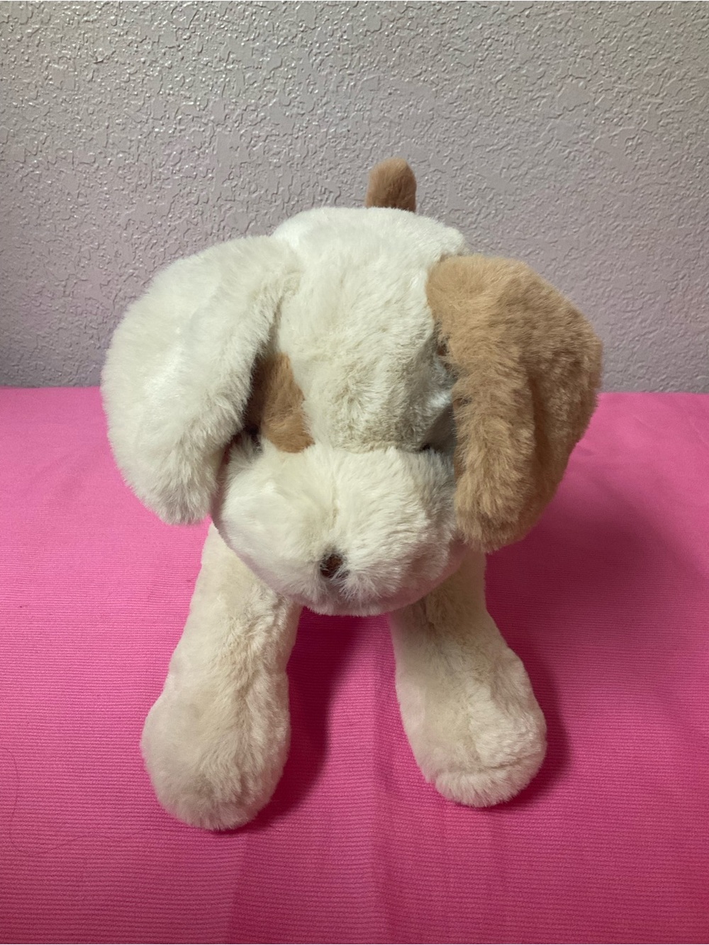 Bunnies By the Bay Plush Puppy Stuffed Animal - Cream and Light Brown